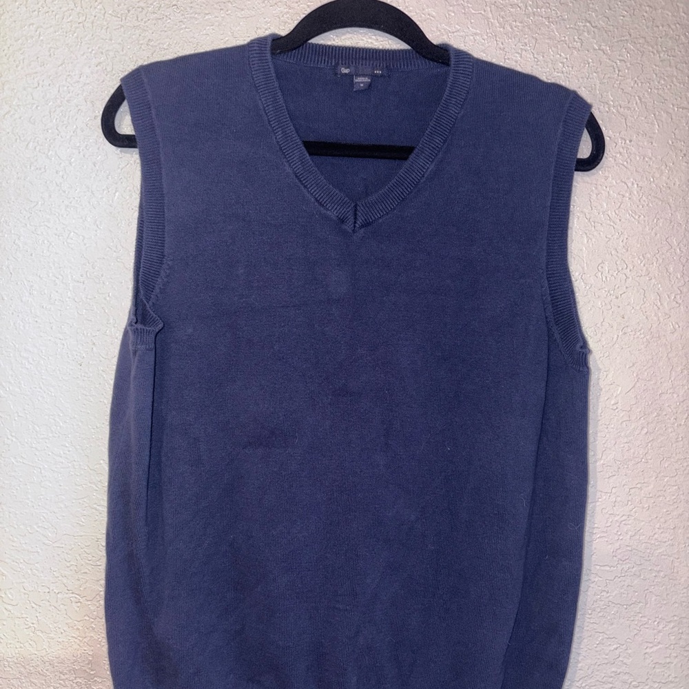 GAP Navy V-Neck Knit Vest